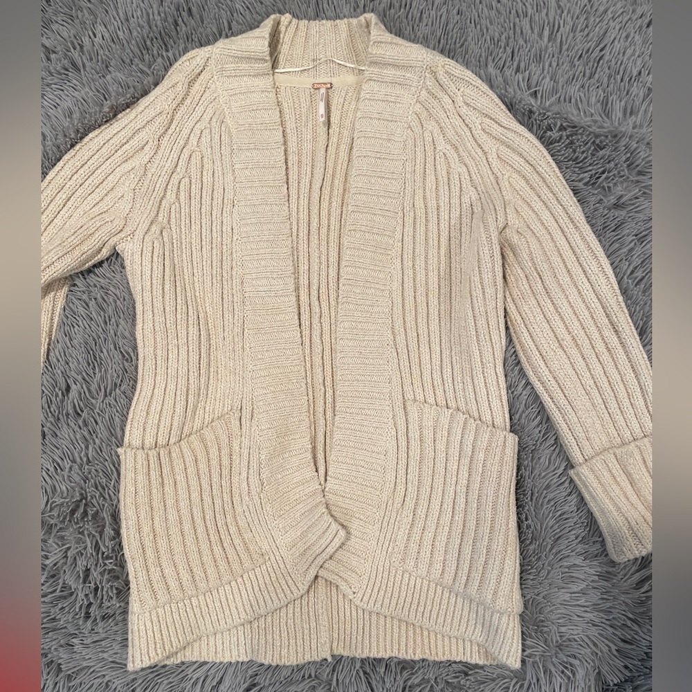 Free People Blossom Ribbed Cardigan
